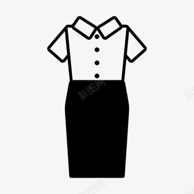 采购产品衬衫和铅笔裙衬衫和铅笔裙正式服装图标图标