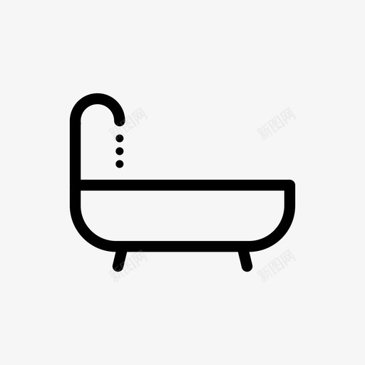 浴缸浴室淋浴图标svg_新图网 https://ixintu.com 浴室 浴缸 淋浴 短住公寓
