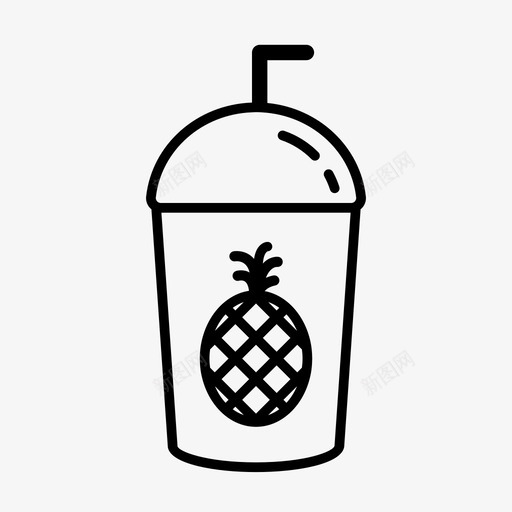 菠萝汁果汁饮料图标svg_新图网 https://ixintu.com 果汁 菠萝汁 饮料