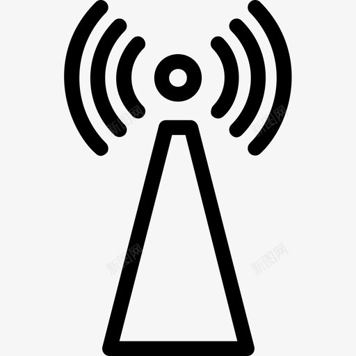 无线天线信号塔wifi图标svg_新图网 https://ixintu.com wifi wifi塔 信号塔 无线天线 科技平滑线图标