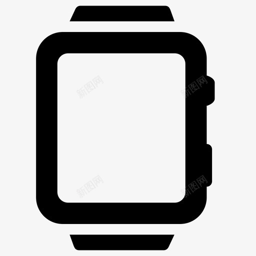 手表苹果小工具图标svg_新图网 https://ixintu.com 可穿戴的 坚实的技术设备小工具 小工具 手表 智能手表 苹果