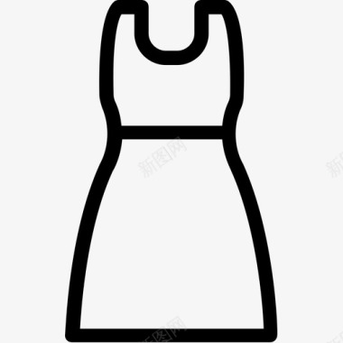 连衣裙服装太阳裙图标图标