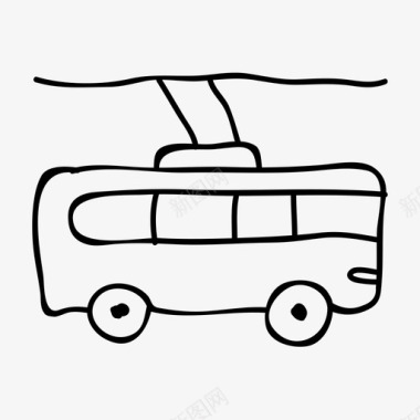 电车公共汽车交通工具图标图标
