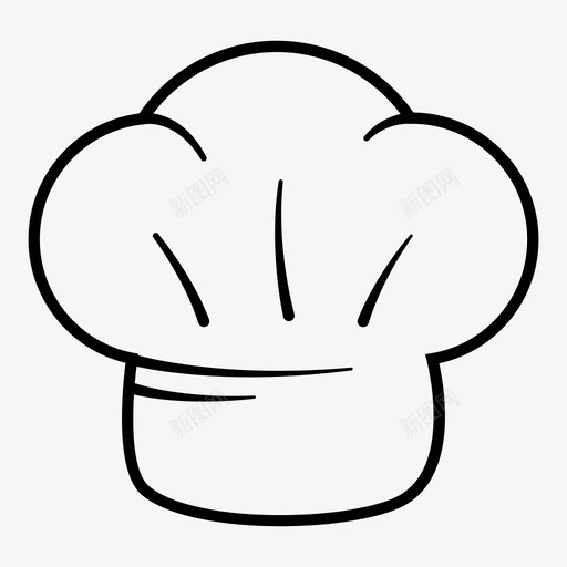 头儿厨师帽子图标svg_新图网 https://ixintu.com 厨师 头儿 帽子