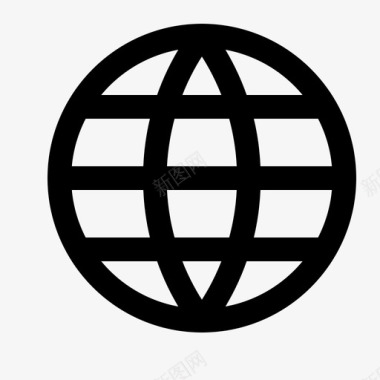 全球圆形连通性图标图标
