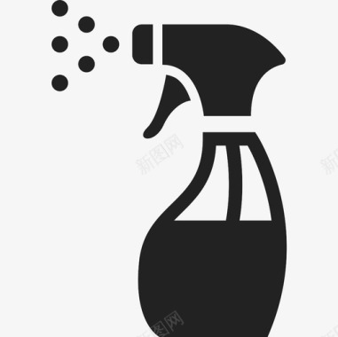 喷雾瓶清洁熨烫图标图标