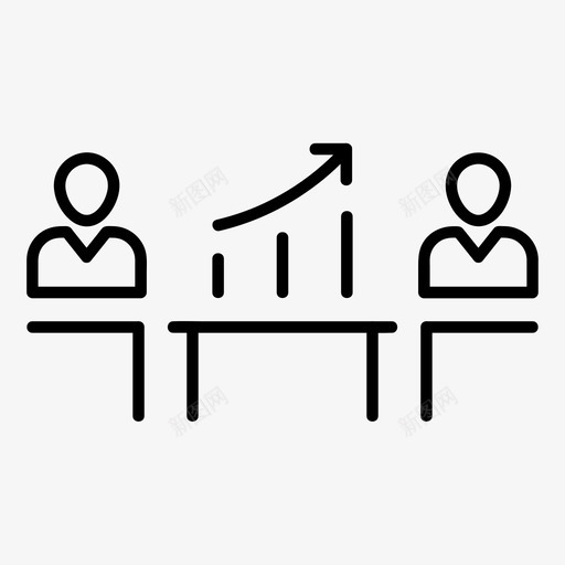 业务演示讨论会议图标svg_新图网 https://ixintu.com 业务演示 业务线 人员 会议 讨论