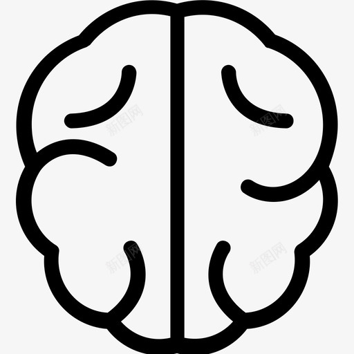 大脑身体部位头部图标svg_新图网 https://ixintu.com 人脑 医疗和健康平滑线图标 器官 大脑 头部 身体部位