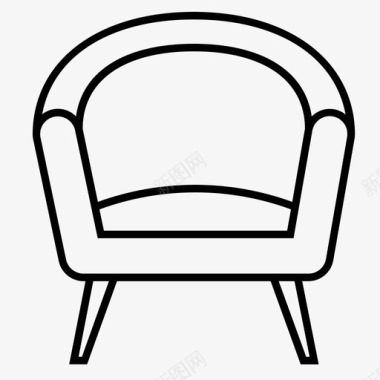沙发装饰家具图标图标