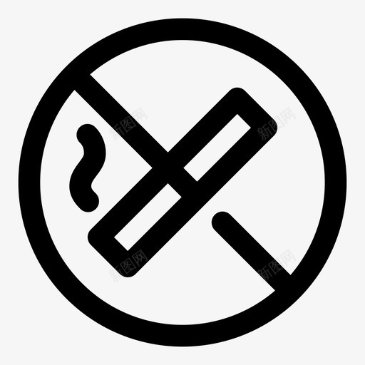 禁止吸烟雪茄烟烟草图标svg_新图网 https://ixintu.com vape 旅行 烟草 禁止吸烟 雪茄烟