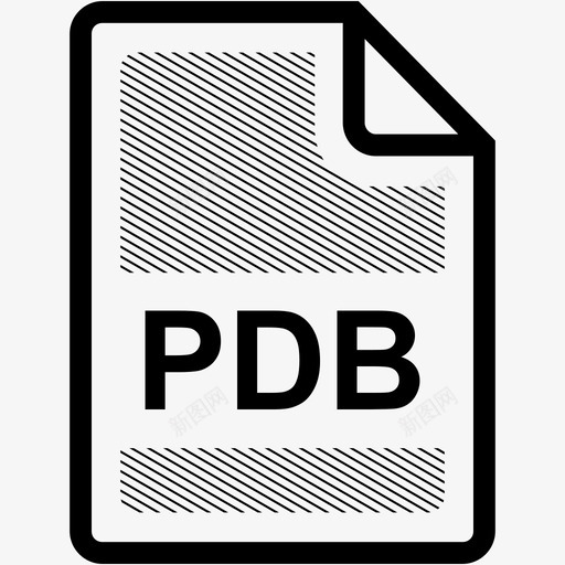 pdb文件扩展名格式图标svg_新图网 https://ixintu.com pdb文件 扩展名 文件格式 格式 类型