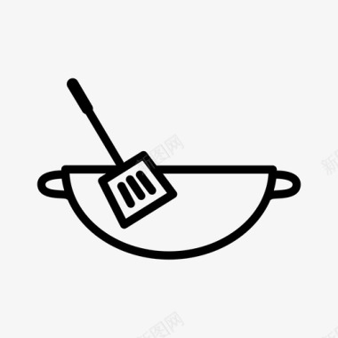 炒锅中餐烹饪图标图标