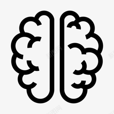 大脑身体部分思想图标图标