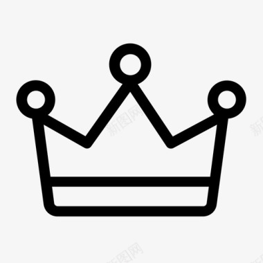 皇冠国王时尚图标图标