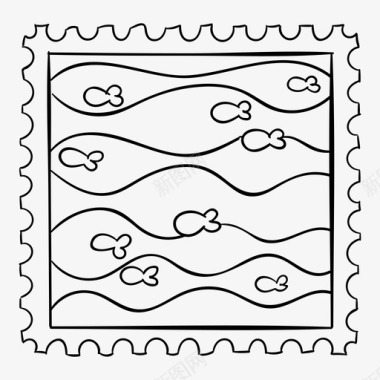 邮票鱼邮件图标图标