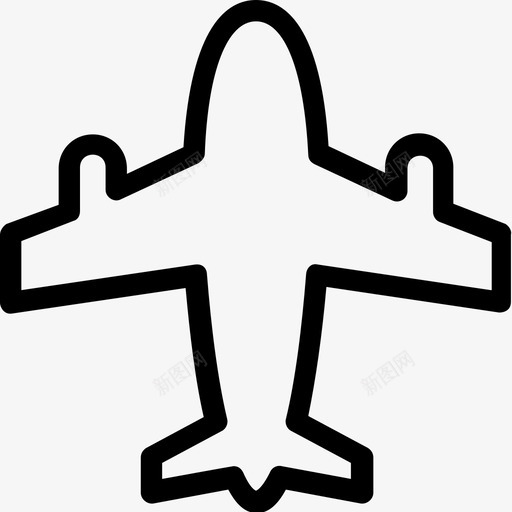 飞机航空旅行酒店平滑线图标svg_新图网 https://ixintu.com 航空旅行 酒店平滑线图标 飞机