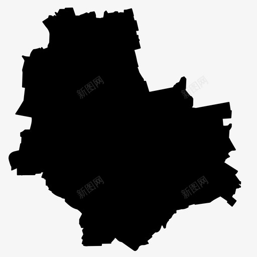华沙城市地区图标svg_新图网 https://ixintu.com 华沙 地区 地图 城市 波兰