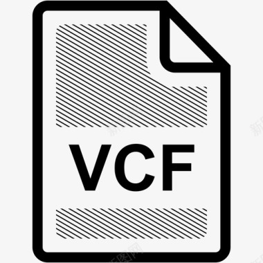 vcf文件扩展名格式图标图标