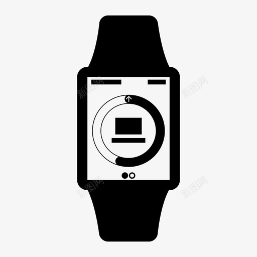 苹果手表架活动健康图标svg_新图网 https://ixintu.com 健康 智能手表线框 活动 苹果手表架