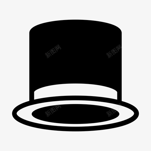 帽子时尚绅士图标svg_新图网 https://ixintu.com 复古 帽子 时尚 礼帽 绅士