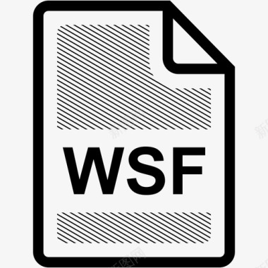 wsf文件扩展名格式图标图标