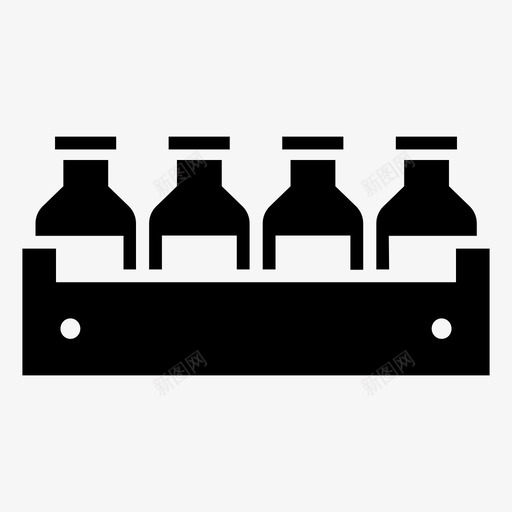 牛奶箱瓶子盒子图标svg_新图网 https://ixintu.com 农业 奶制品 牛奶箱 瓶子 盒子