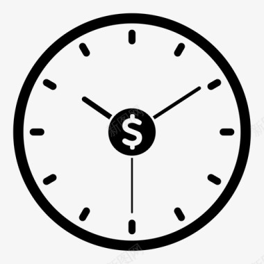 时间就是金钱时钟美元图标图标