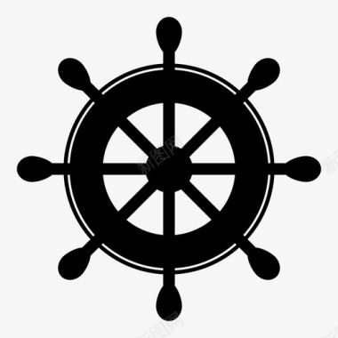 舵船方向盘图标图标