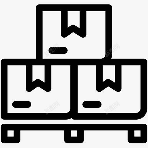 仓储装箱送货图标svg_新图网 https://ixintu.com 仓储 仓库 商务电子商务物流概述 托盘 装箱 送货