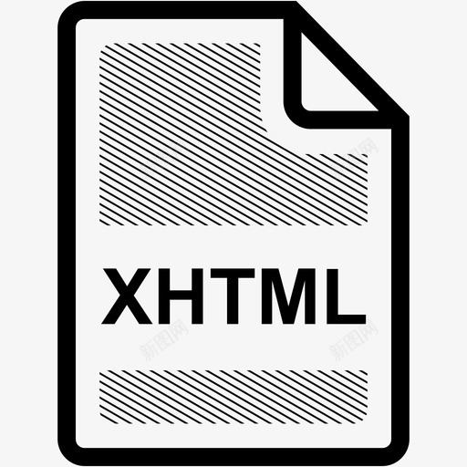xhtml文件扩展名格式图标svg_新图网 https://ixintu.com xhtml文件 扩展名 文件格式 格式 类型
