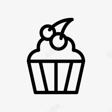 松饼纸杯蛋糕甜点图标图标