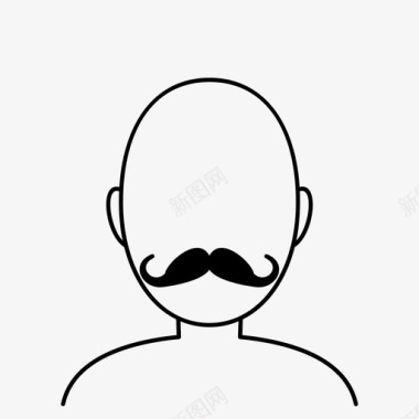 男人发型胡子发型图标图标