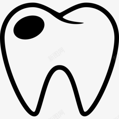 有洞的磨牙医学的牙科的图标图标