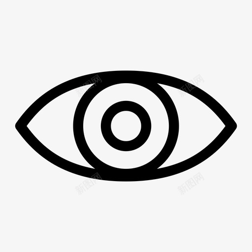 眼睛晶状体瞳孔图标svg_新图网 https://ixintu.com 晶状体 眼睛 瞳孔 视力 视野