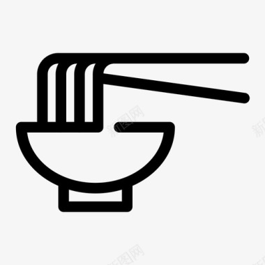 拉面筷子热碗图标图标