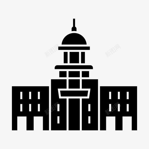 南达科他州建筑地标图标svg_新图网 https://ixintu.com 南达科他州 地标 建筑 旅游 纪念碑 首都世界地标符号