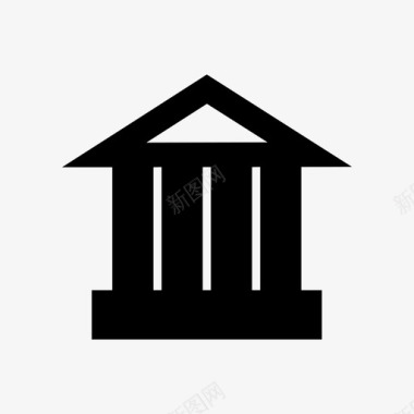 建筑艺术银行图标图标