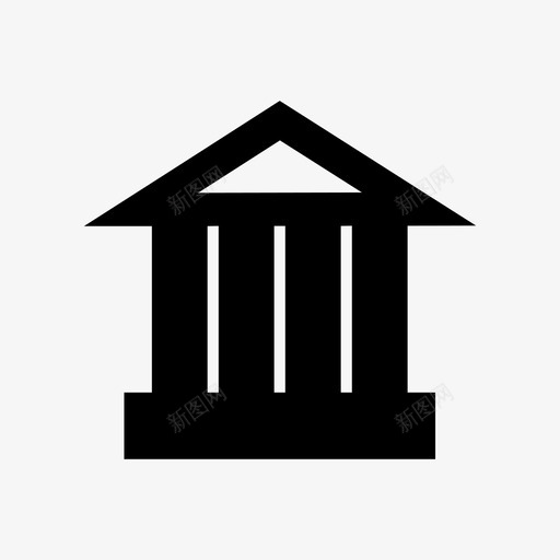 建筑艺术银行图标svg_新图网 https://ixintu.com 历史 国家美术馆 建筑 艺术 银行