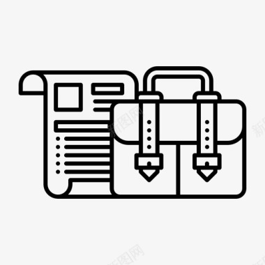 公文包商务旅行箱商务条款图标图标