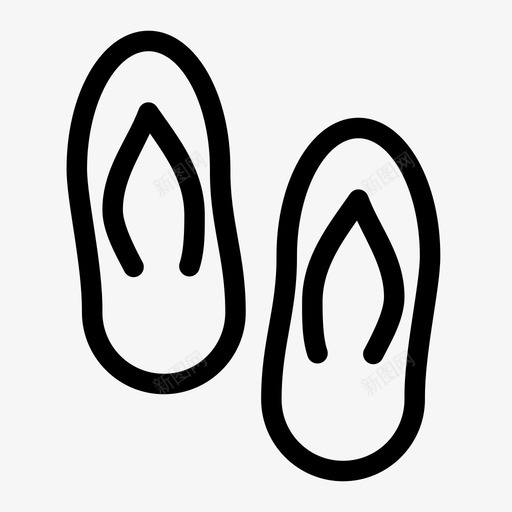 人字拖时尚鞋图标svg_新图网 https://ixintu.com 人字拖 度假 拖鞋 时尚 鞋