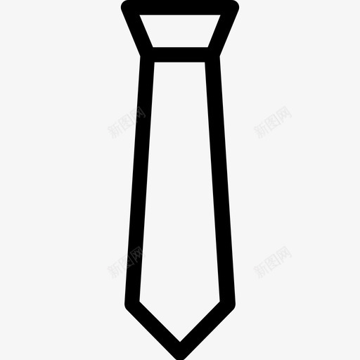 领带衣服时尚图标svg_新图网 https://ixintu.com 制服 时尚 时尚流畅的线条图标 衣服 领带