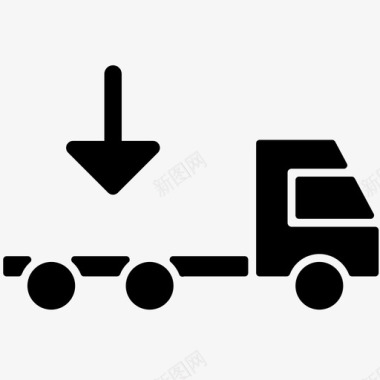 卡车送货车平板车图标图标