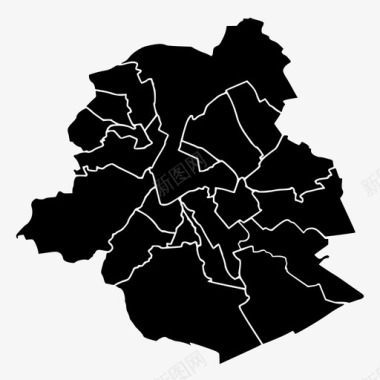 布鲁塞尔比利时城市图标图标