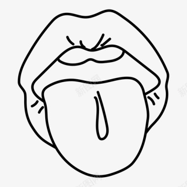 嘴唇舌头图标图标