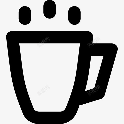 茶杯咖啡杯饮料图标svg_新图网 https://ixintu.com 咖啡杯 热茶 茶杯 食品平滑线图标 饮料 马克杯