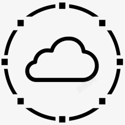云计算概念云存储云计算共享图标高清图片