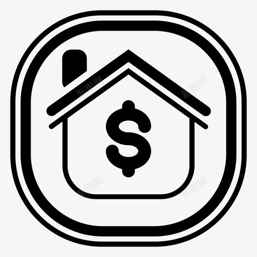 房价房屋金融房产图标svg_新图网 https://ixintu.com 住宅 房产 房价 房屋金融