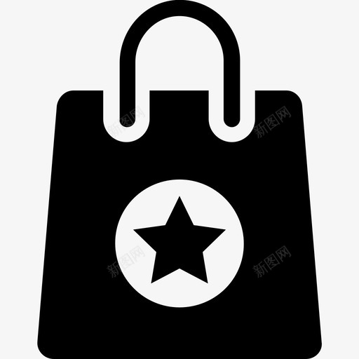 购物袋最爱购物者图标svg_新图网 https://ixintu.com 手提袋 明星 最爱 购物和商业字形图标 购物者 购物袋