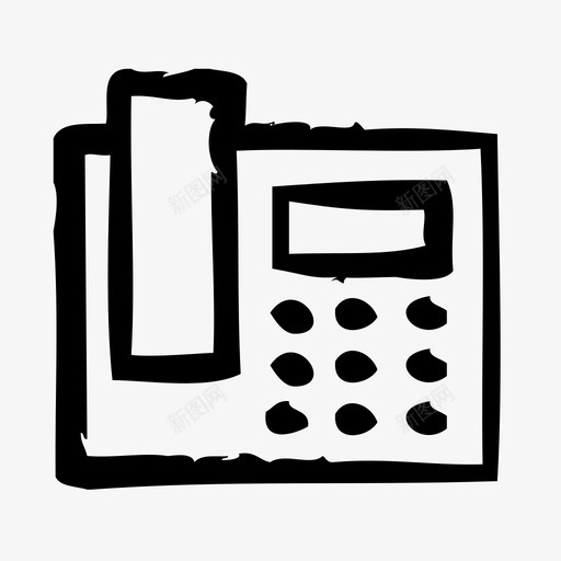 电话设备电子产品图标svg_新图网 https://ixintu.com 小工具 电子产品 电话 硬件 草图 设备