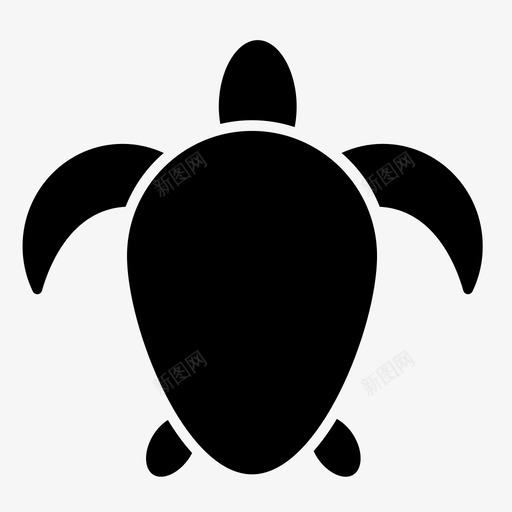 海龟海洋生物乌龟图标svg_新图网 https://ixintu.com 乌龟 夏天 海底世界 海洋生物 海龟